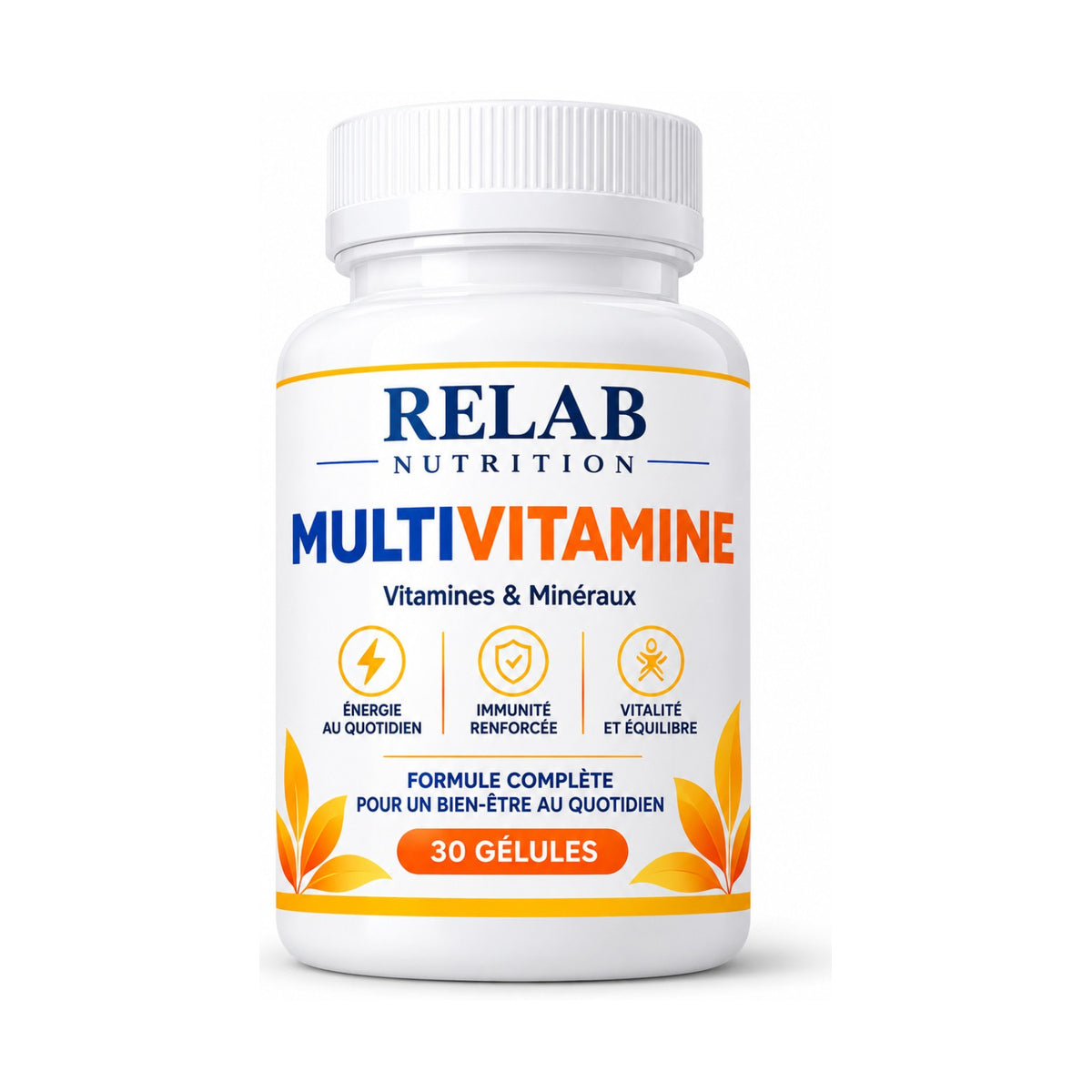 RELAB NUTRITION – MultiVitamine Vitamines & Minéraux – 30 Gélules