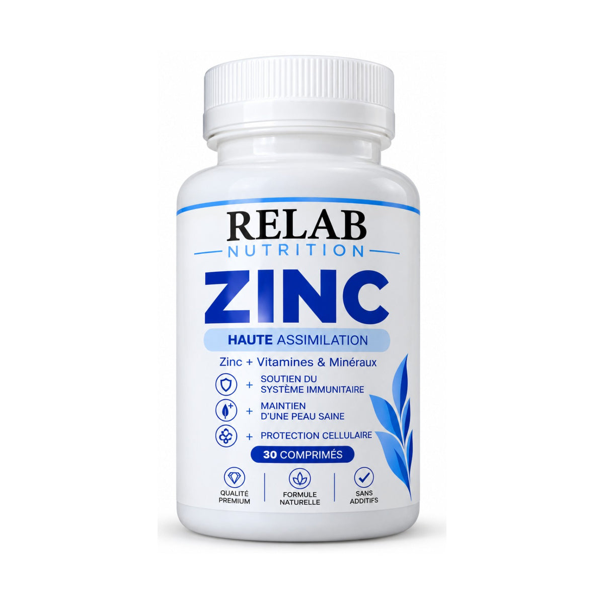 RELAB NUTRITION – Zinc Haute Assimilation – 30 Gélules